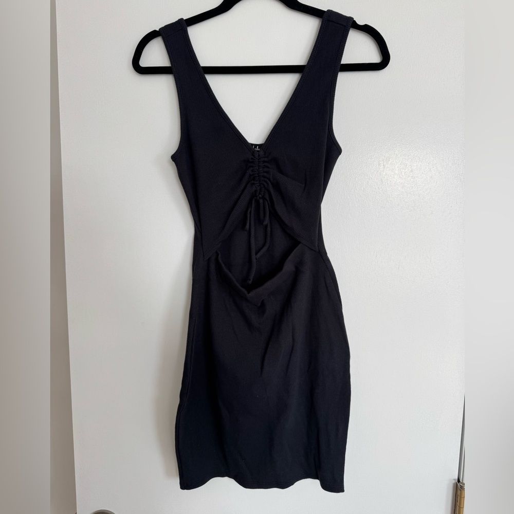 Lulu's Casual Cotton Black Dress